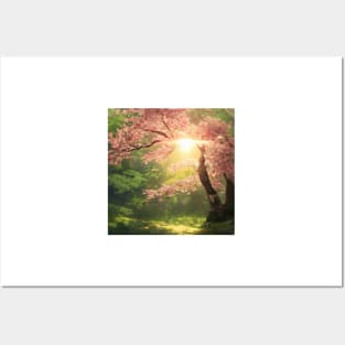 Sakura Forest: A Sunlit Haven Posters and Art